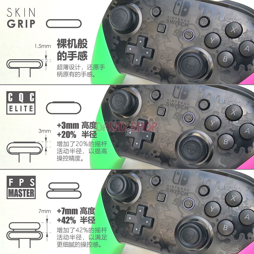 [HCM]Núm bọc Thumb Grip Set hãng Skull & Co cho analog Pro Controller / DualShock 4 / DualSense / Xbox One / Xbox Series