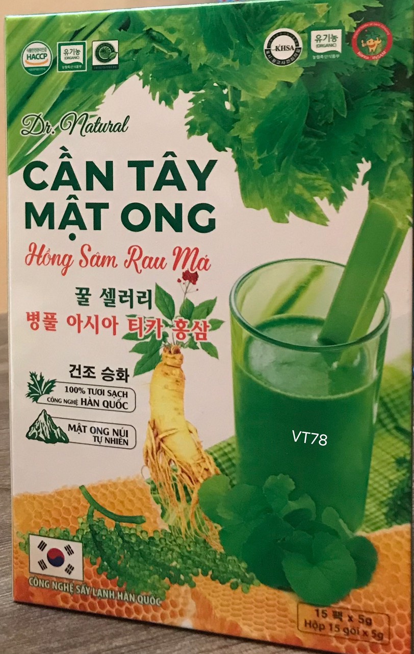 cần tây mật ong&hồng sâm rau má