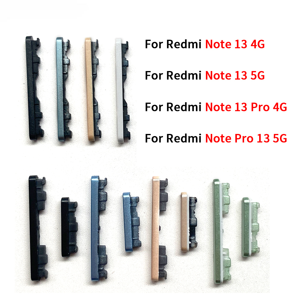1pcs Power Volume Side Button Key For Xiaomi Redmi Note 13 Pro 4G 5G Volume Button + Power ON OFF. 