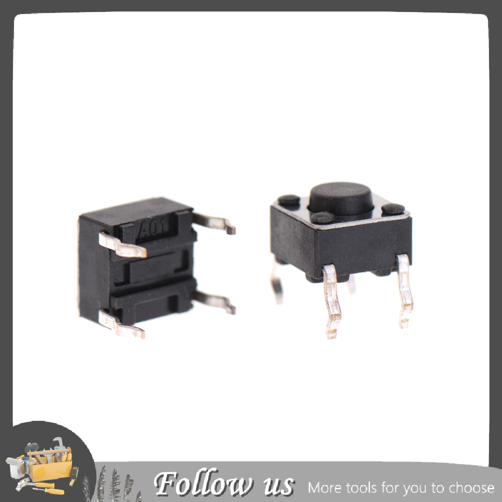 【FUN】 Jettingbuy 100Pcs 6x6x4.5mm Panel PCB Momentary Tactile Tact Push Button Switch