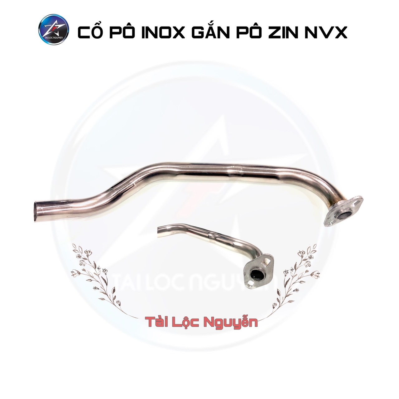 Cổ pô inox gắn lon hoặc pô zin cho nvx