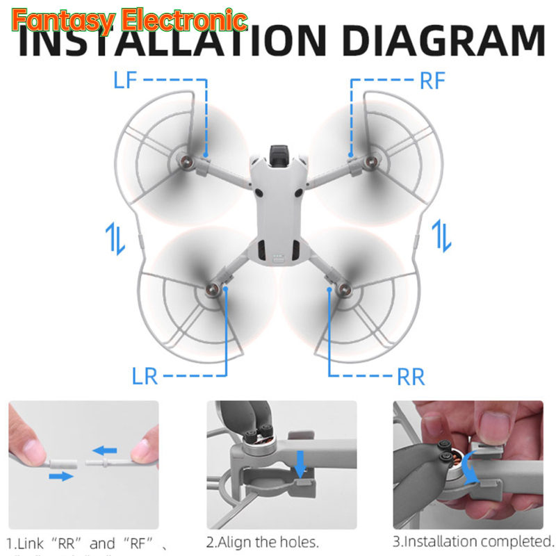 Propeller Guard Quick-Release Propeller Protector Drones Blades 360° Props Anti-Collision Ring Compatible For DJI Mini 4 Pro