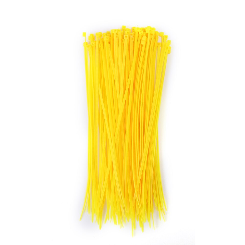 100pcs 2.5*200mm Colorful Self-locking Nylon Cable Ties Cable Tightening Organizer