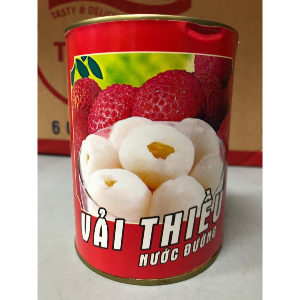 Vải thiều nước đường lon 565 gam