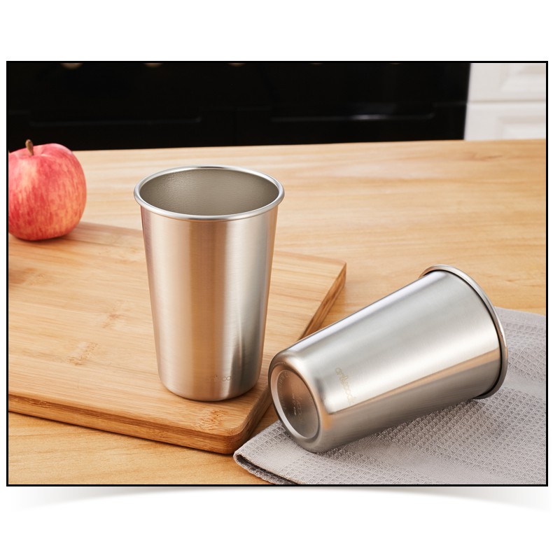 Ly Inox 304 uống nước - 12.2x9cm 475ml