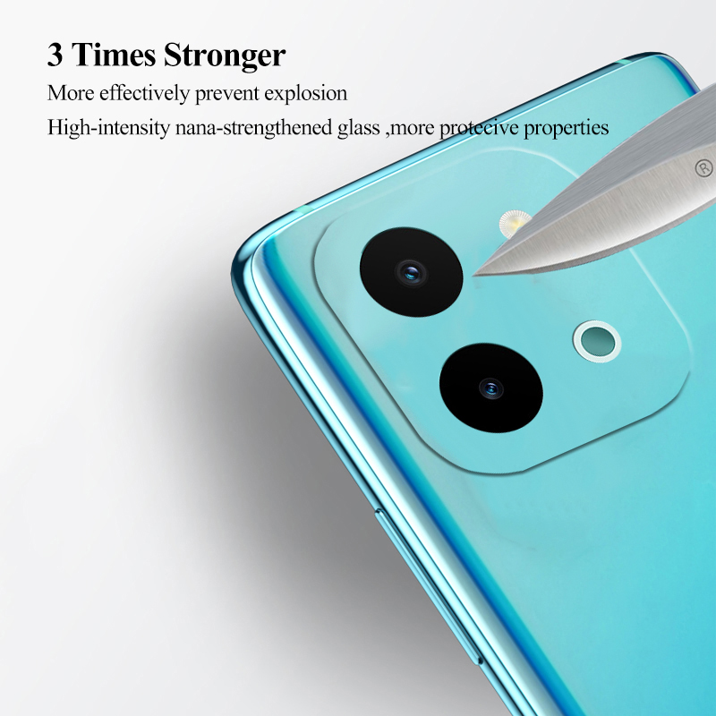 2 Pcs Vivo Y28 Screen Protector Tempered Glass Film + Lens Camera Protector Film for vivo Y28 4G.