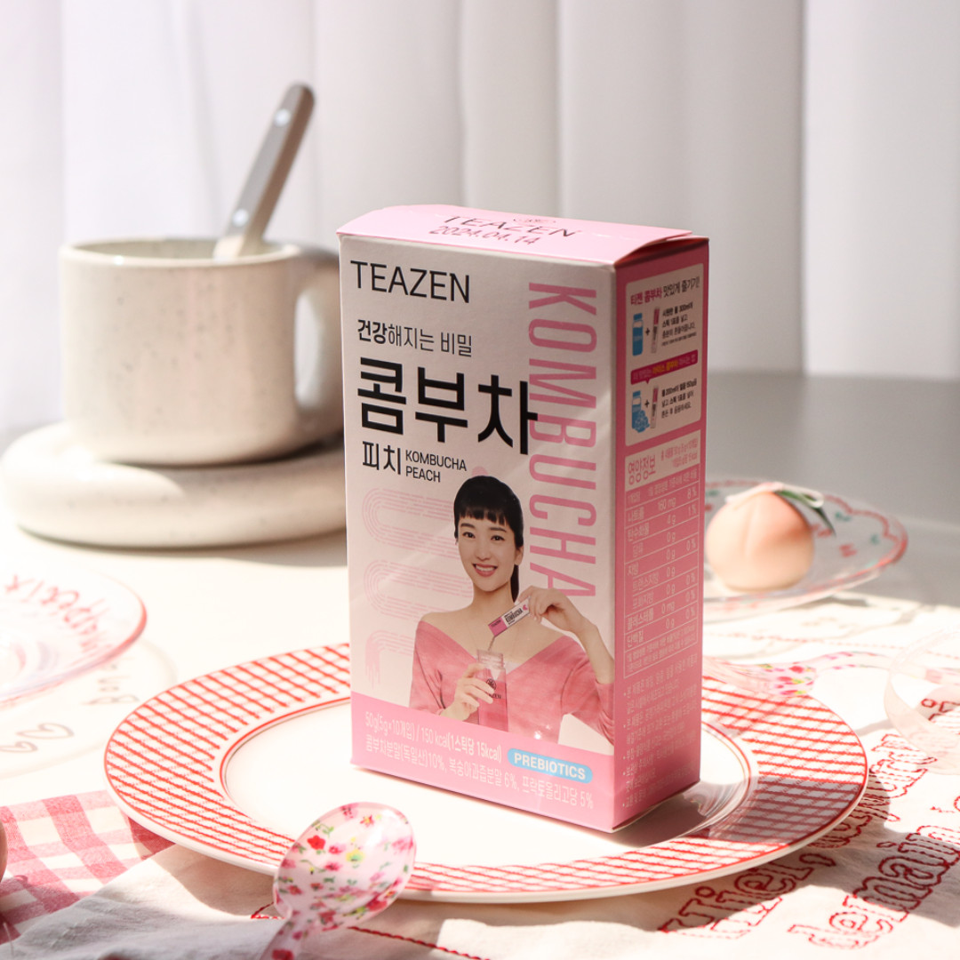 Trà Kombucha Teazen nhập khẩu Hàn Quốc (10 gói) - 티젠콤부차