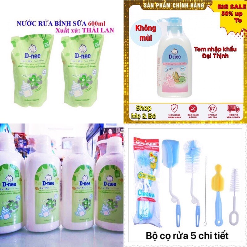 NƯỚC RỬA BÌNH SỮA DNEE ORGANIC 620ML, 600ML DATE MỚI NHẤT