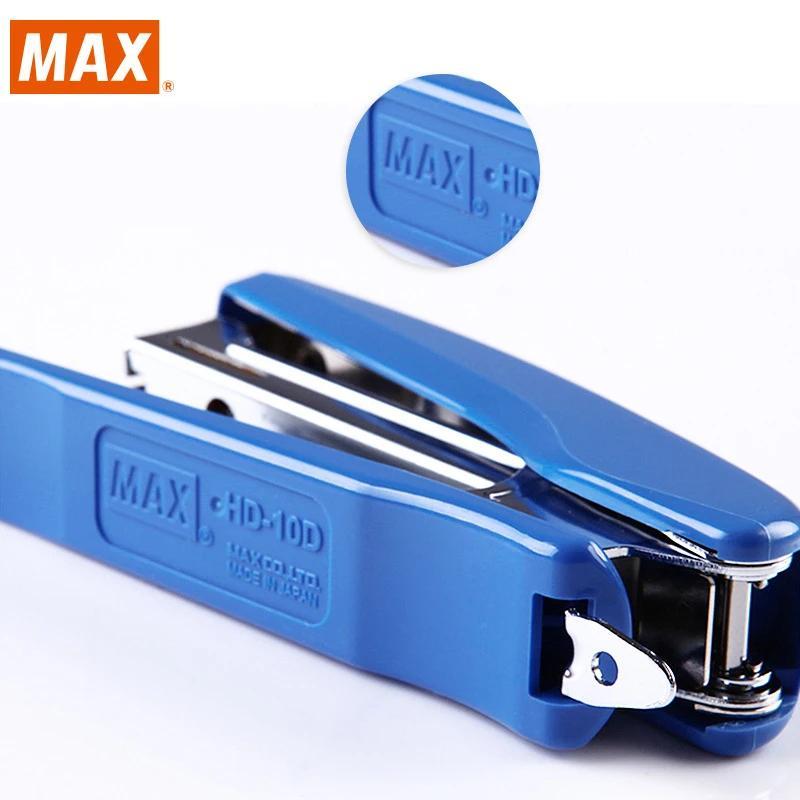 Japan MAX HD-10D Labor-saving Mini Portable Small Stapler with a Stapler Can Be Ordered 20 Pages 10 Stapler for Office Students