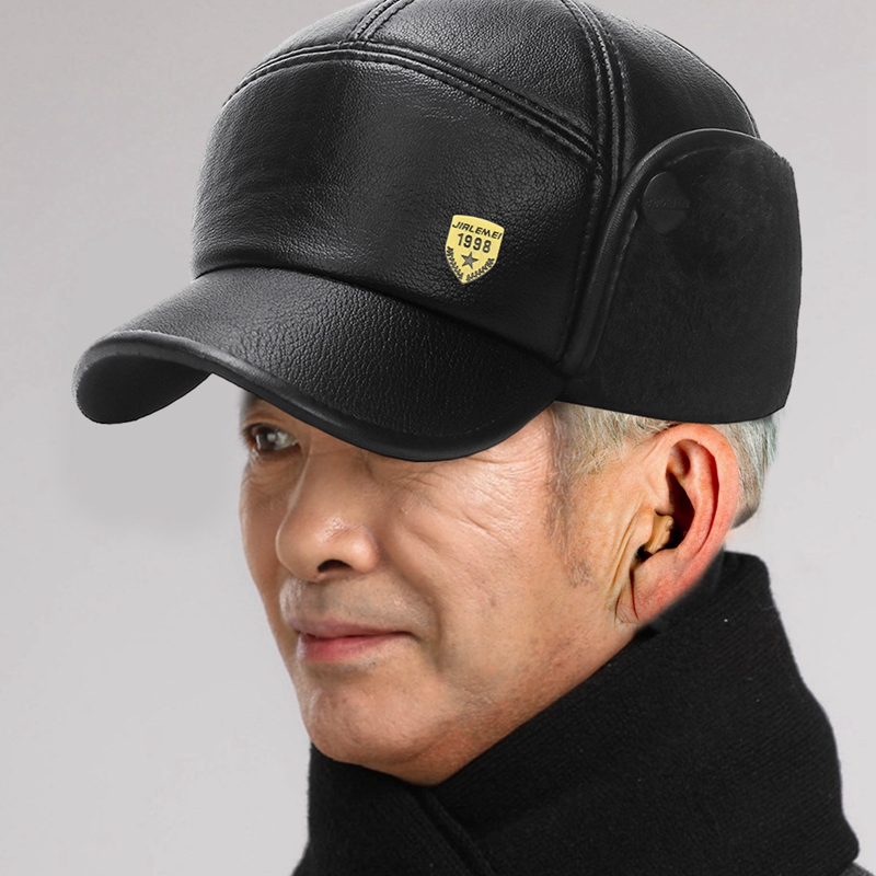 Winter Warm Cap Baseball Cap Men Snapback Dad Hats Earflaps Plush Baseball Hat Winter Warm Ears Protected Cap