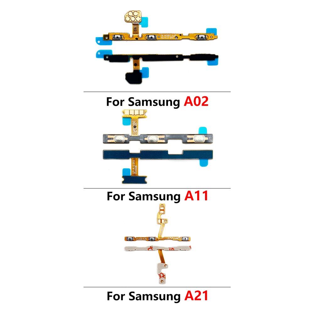 1pcs Volume Power Switch Button Flex Cable For Samsung Galaxy A01 A02 A11 A12 A21 A31 A41 A51 A71