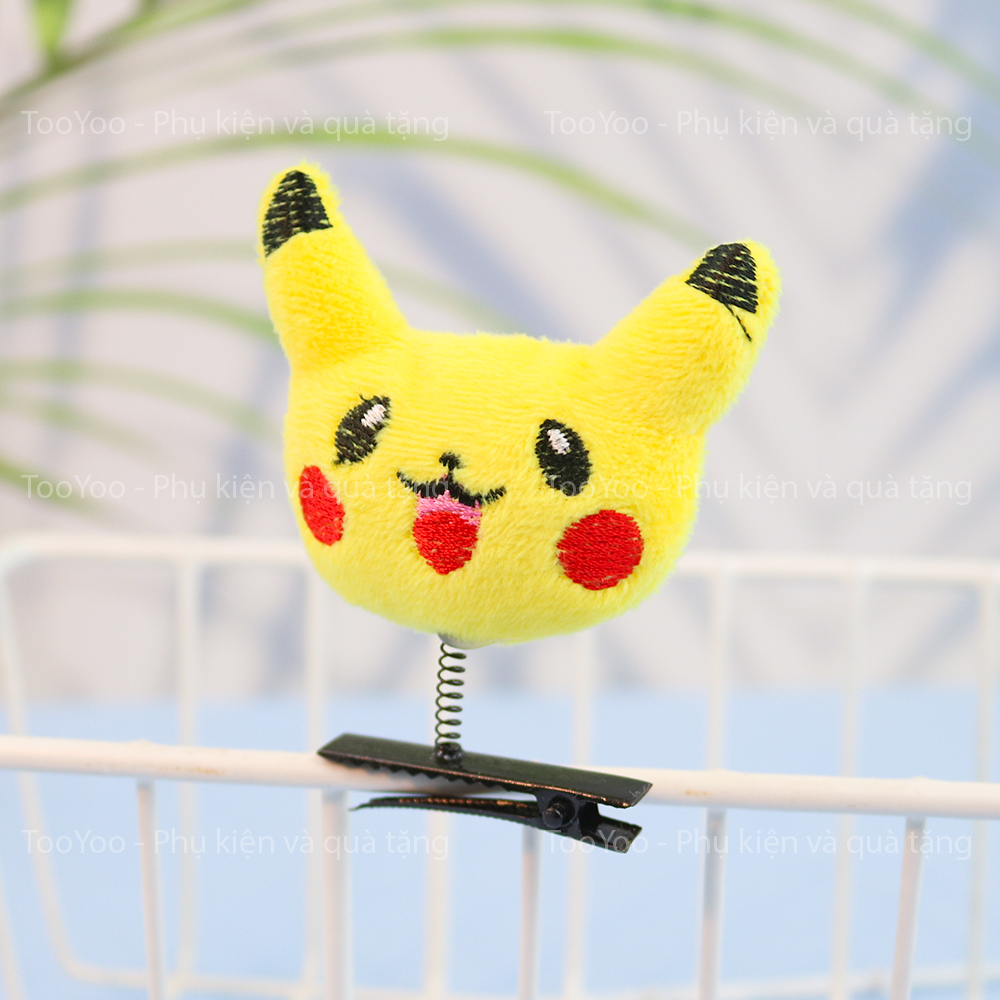 Kẹp tóc lò xo Doraemon, Pikachu dễ thương cute TooYoo BK00076