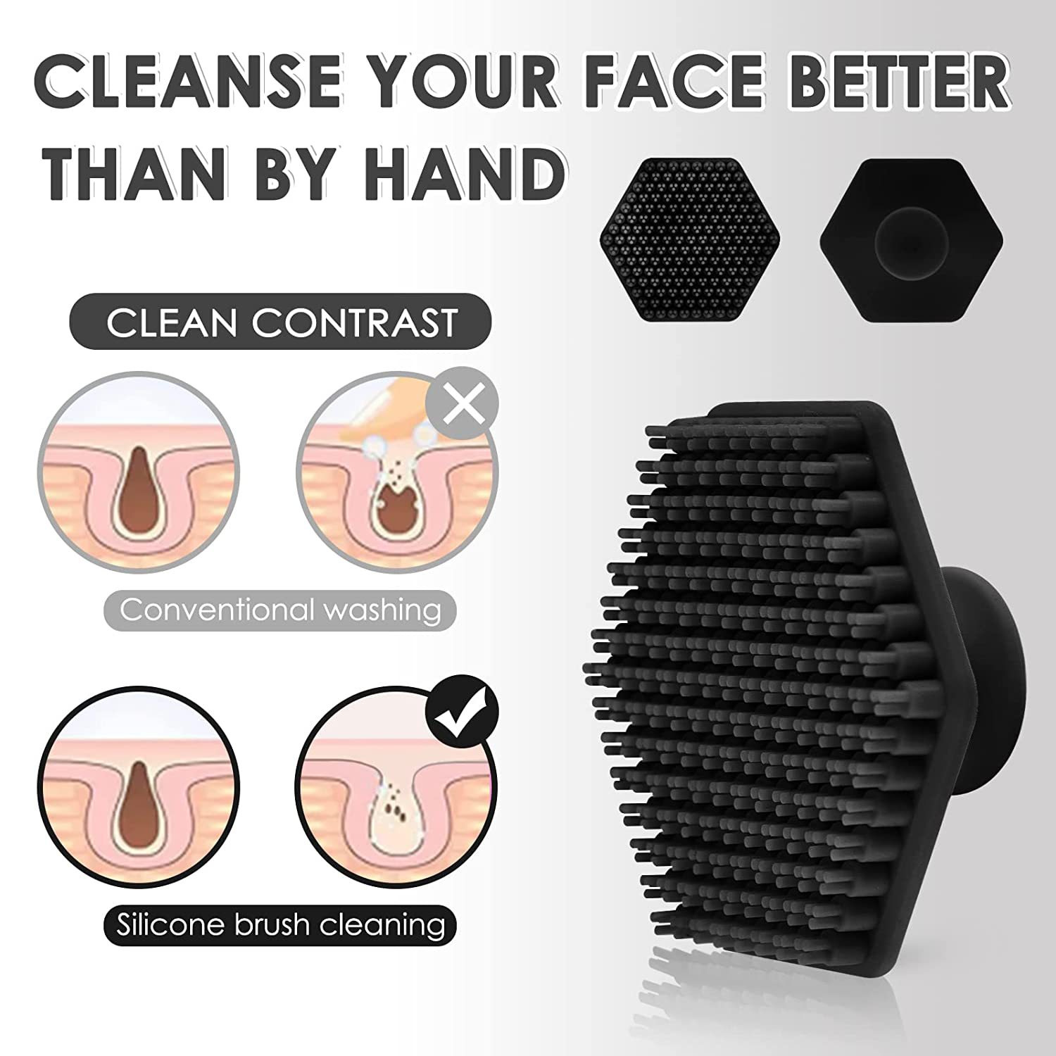 AexpressA  phone case Facial Cleaning Brush Scrubber Silicone Miniature Face Deep Clean Shave Massage Face Scrub Brush Face Cleaner. 