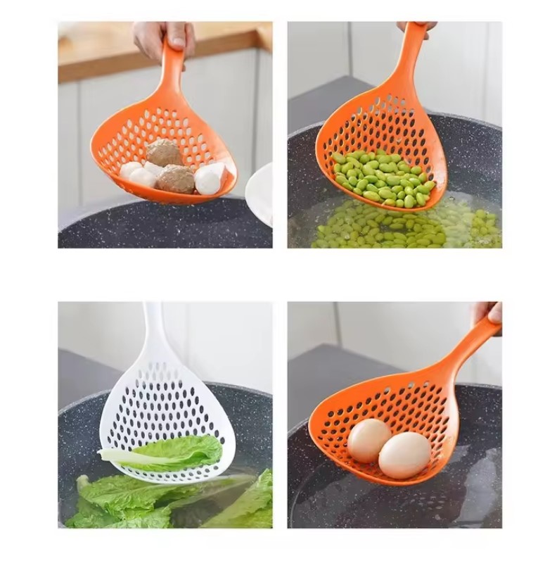 1Pcs Household Kitchen Tool Food Straining Spoon Skimmer Anti-scald ...