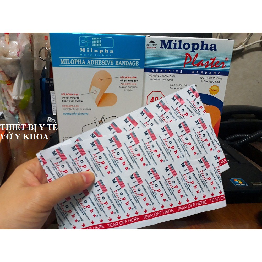 BĂNG CÁ NHÂN MILO PLASTER HỘP 100 MIẾNG