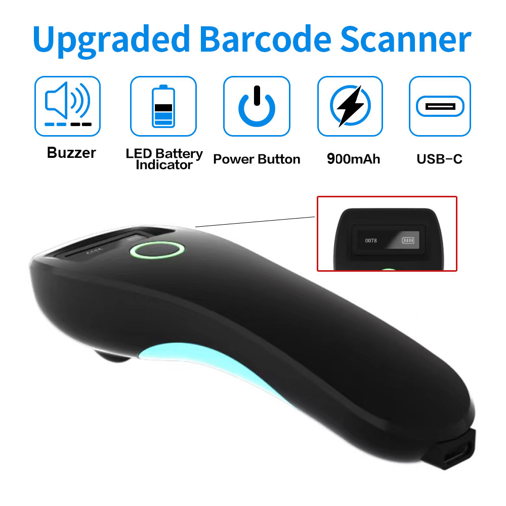 【HOT SALE】 2D Barcode Scanner 2.4G QR Code Mini Handheld Portable ...