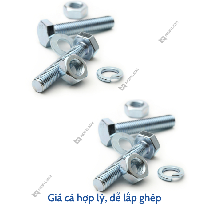 Bù Lon, Con Tán, Long Đền Xi Đủ Kích Cỡ - Bu lông (12ly, 14ly, 16ly, 18ly, ...) (TẶNG Tán và Long Đền)