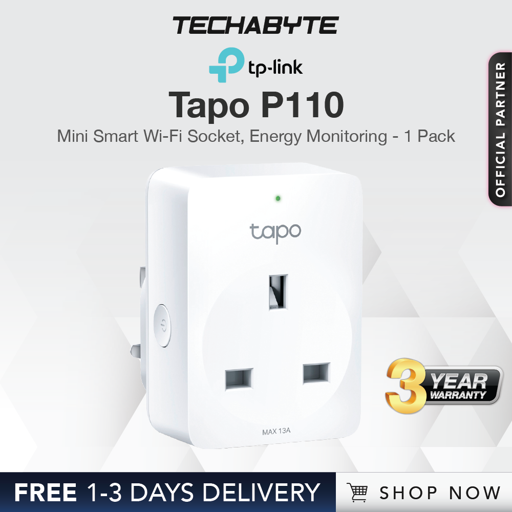 TP-Link Tapo P110, Mini Smart Wi-Fi Socket with Energy Monitoring