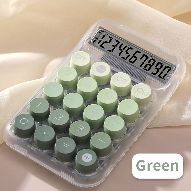 【Trick or Treat Alliance Mall】Gradient Large Button Calculator Large Screen Electronic Calculator 10 Digit Student Calculator