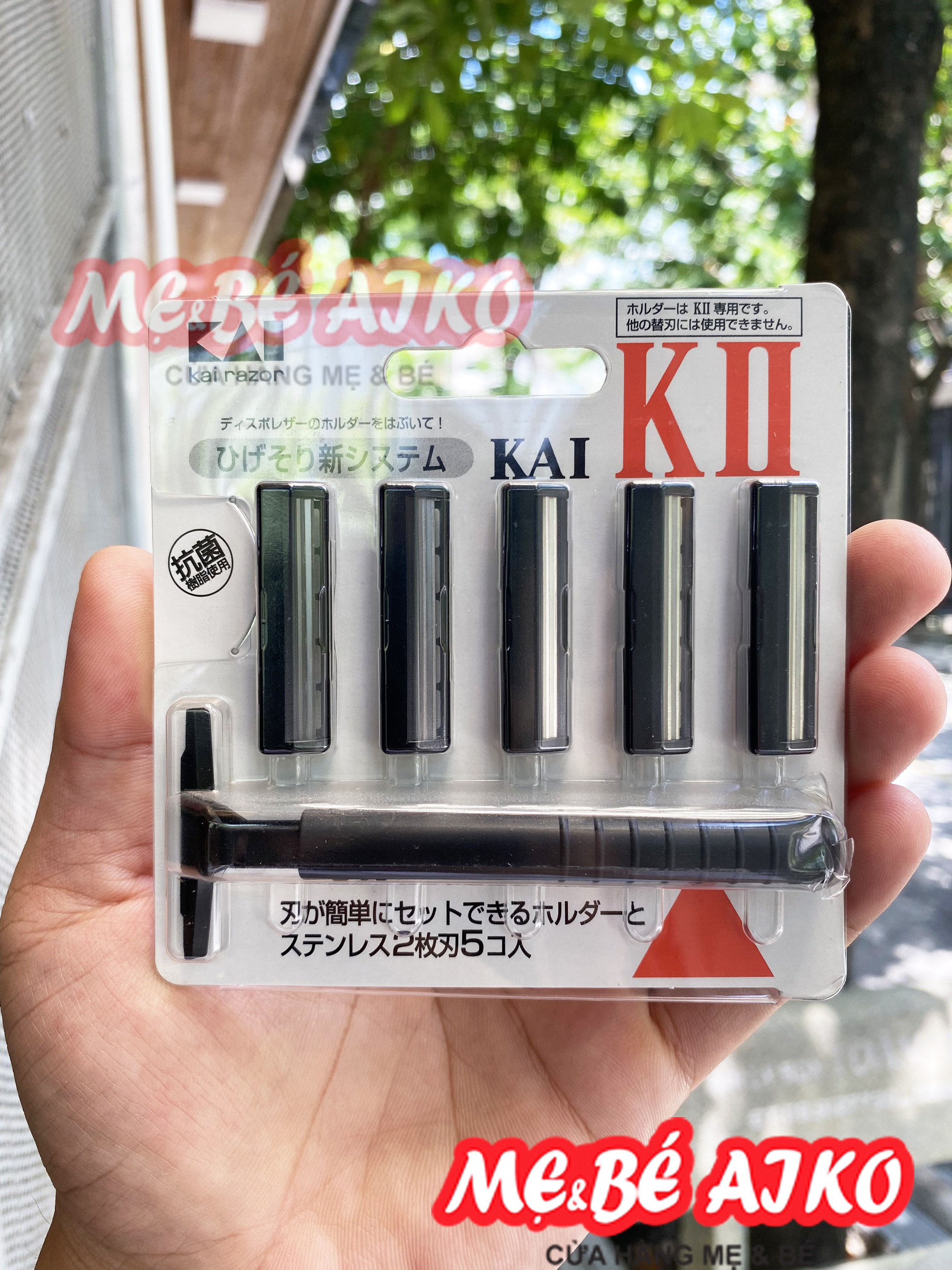 Dao cạo râu Kai lưỡi kép Nhật Bản + kèm 4 lưỡi thay thế