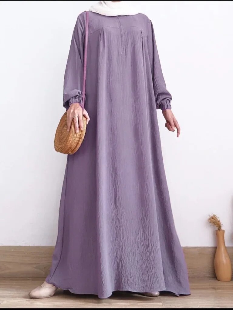 strapless open back dress Linen Satin Party Abaya with Geometric Laser-Cut