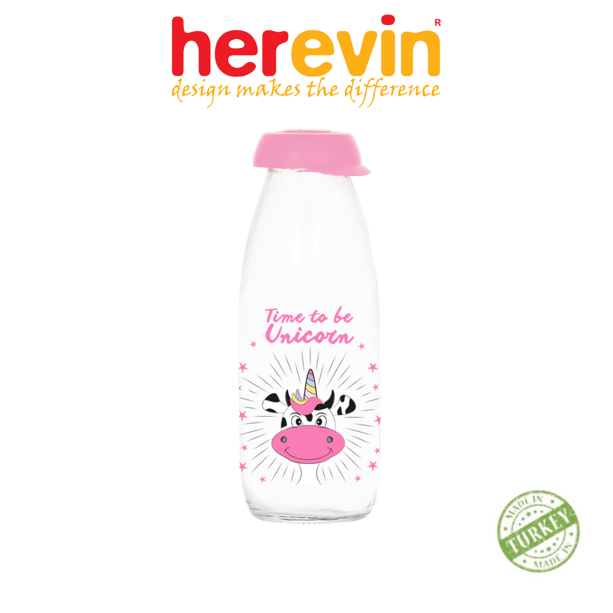 Bộ 3 Chai Đựng Sữa Thuỷ Tinh Thổ Herevin Decor