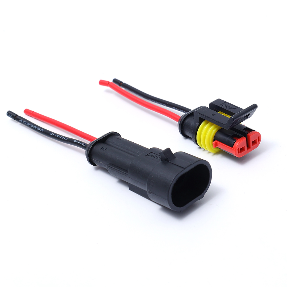 1/5pcs Waterproof Car Wire Connector Plug 2-Pin Way with Wire for Car Motorcycle Scooter Boat