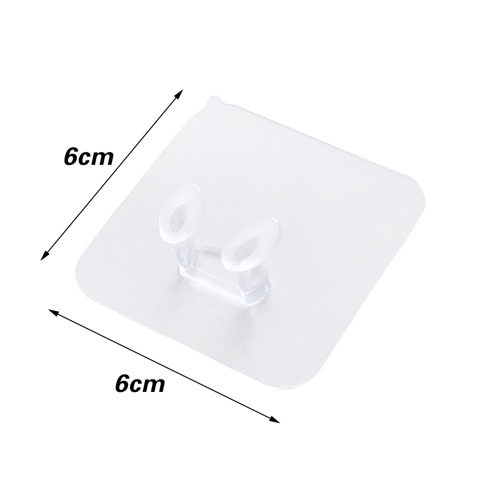 1/10/20Pcs Clear Strong Plug Hooks Adhesive Multi Purpose Transparent Plastic Pasting Hook