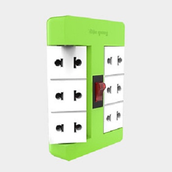 Ổ cắm xoay 90º Điện Quang ĐQ ESK RT 6RW/PW/BW ( 6 lỗ ) chống cháy, chống nóng chảy, tuổi bền cao - BẢO HÀNH CHÍNH HÃNG TOÀN QUỐC