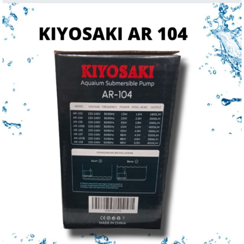 Pompa kolam Submersible Pump KIYOSAKI AR 104