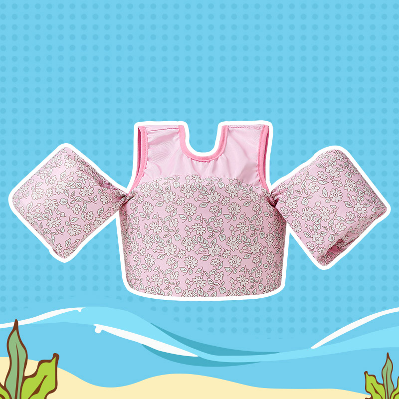 IQANGEL Cartoon children's swimsuit, water arm ring, float swimming ring, life jacket, water sleeve buoyancy vest