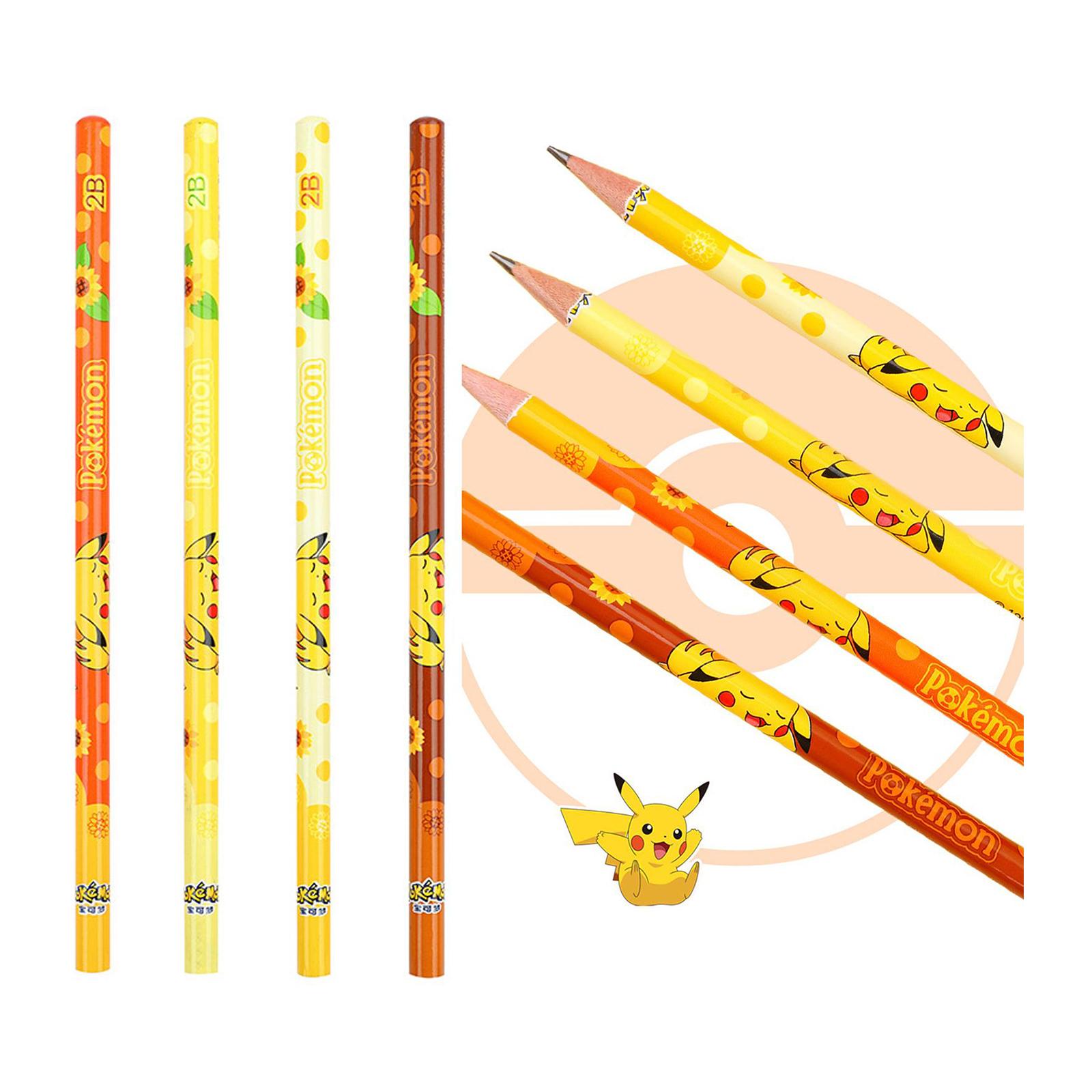Pin Mu 2B Pikachu Pencil Set Pokemon Authorized - 12 PCS