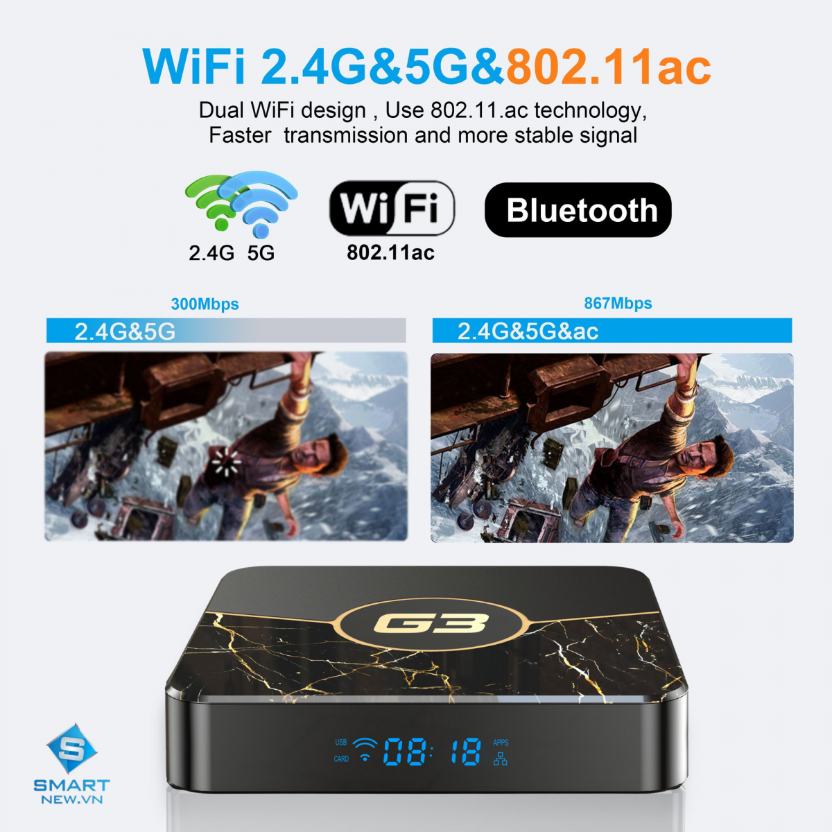 Android Tivi Box Magicsee N5 Pro - Ram 2GB, Rom 16GB, Amlogic S905W2 -  Android 11