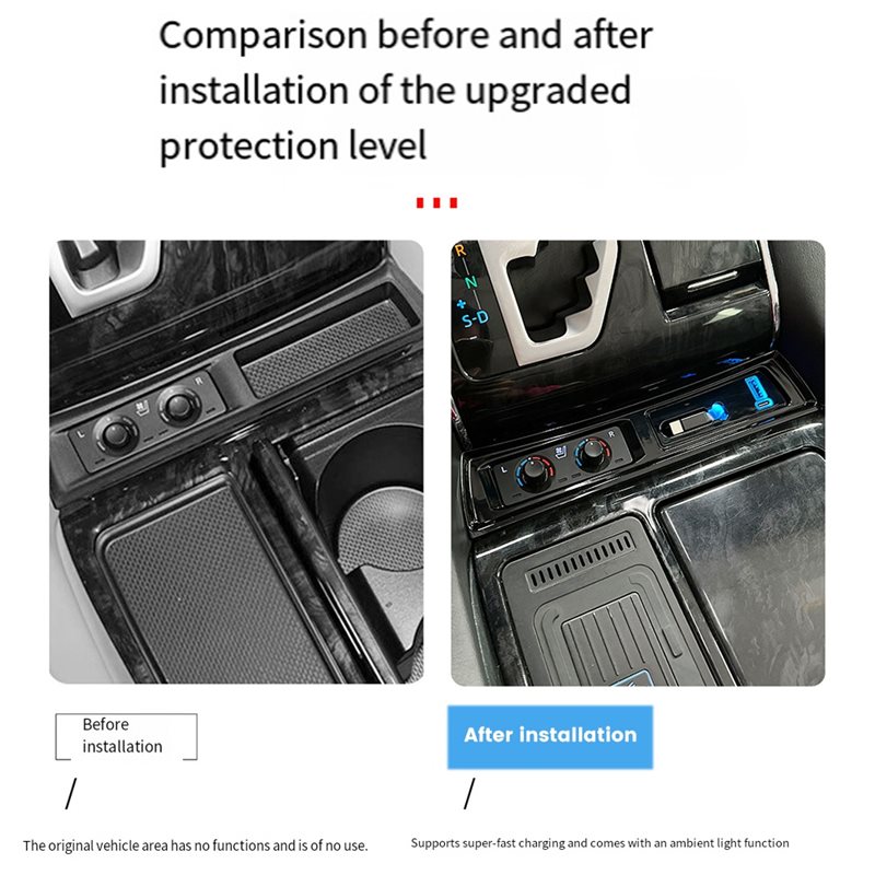 USB Fast Charging Center Console for Toyota Alphard/Vellfire with Pull-Out Cable Super Fast Charge Replacement Part.