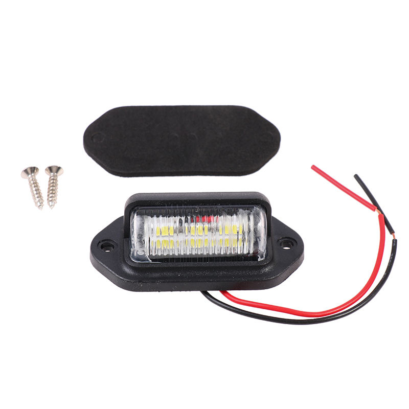 Gaoba Đèn biển số xe tải Ô tô đèn hậu biển số phổ thông 6 LED cho ô tô