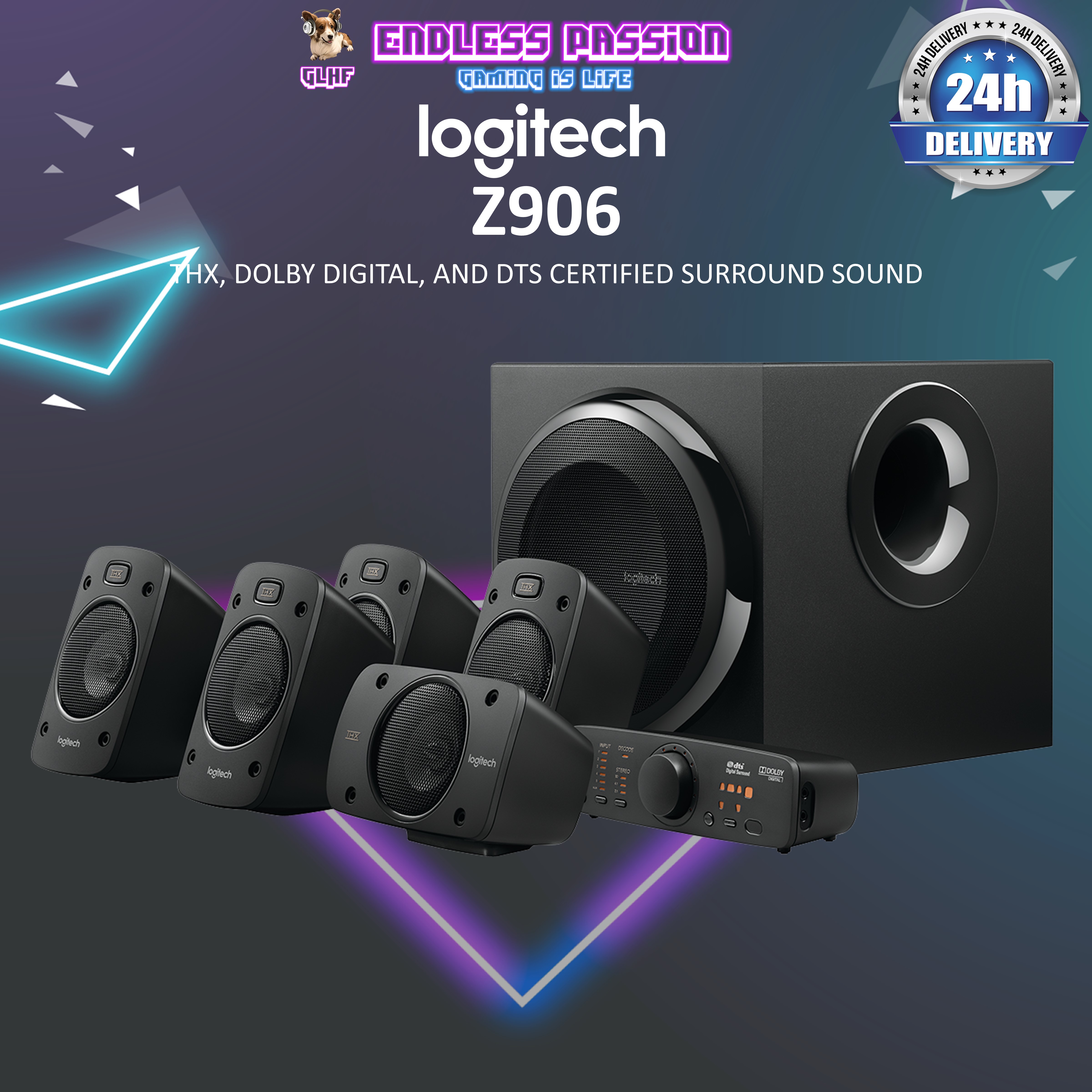 Logitech Z906 Surround Sound Speaker System THX, Dolby