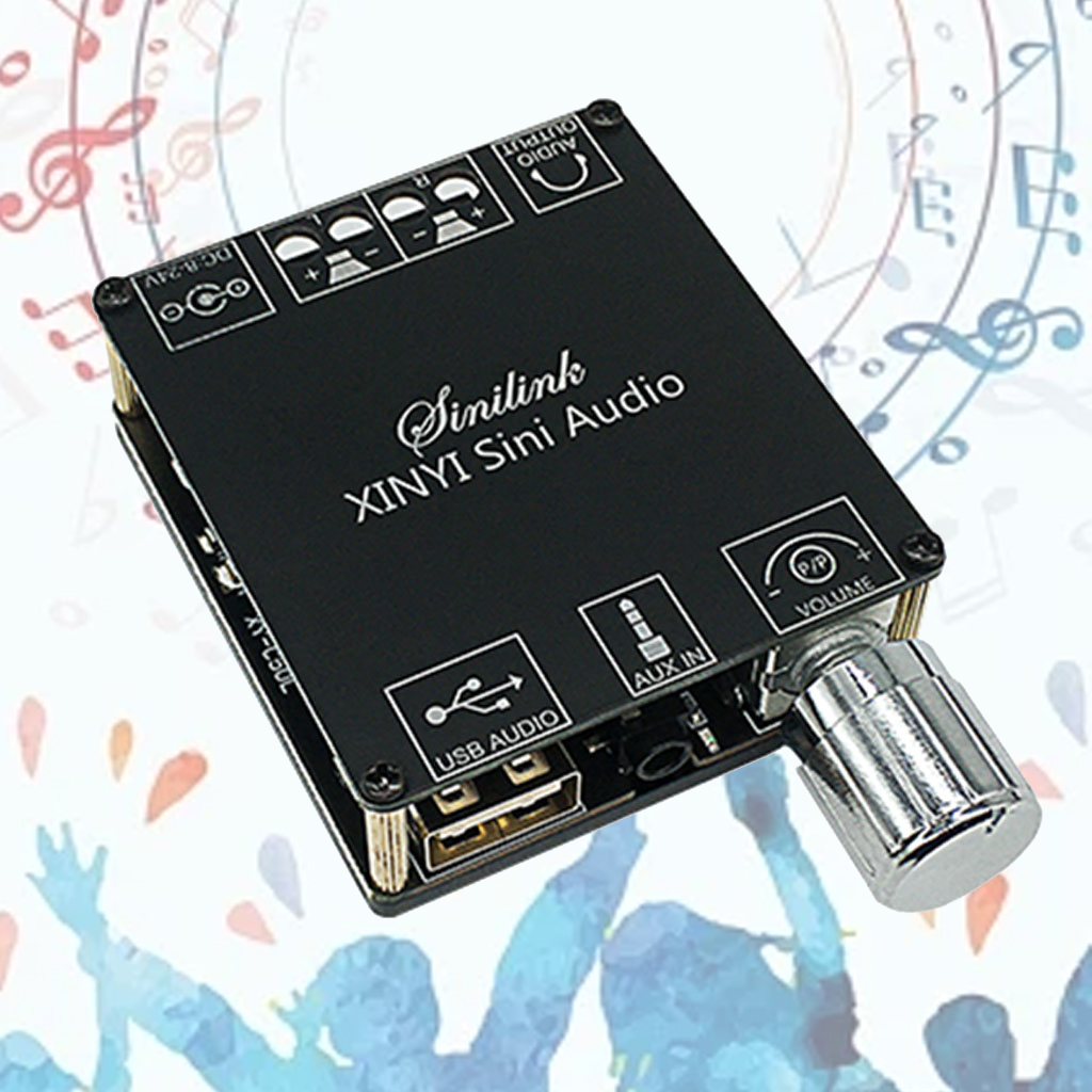 Bluetooth-compatible amplifier board 50w+50w output power for dc 6-24v password free connect bt 5.0 amp board for wirele