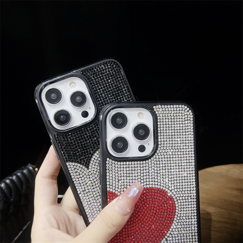 Elegant Colour Flash Diamond Protective Case for iPhone 15 Pro Max 14 Plus 13 Pro 12 11 Pro Max TPU Silicone Frame Shockproof Cover