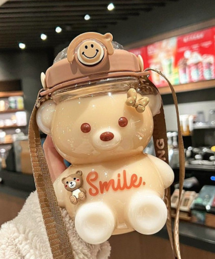 Bình nước con gấu 1000ml, bình đựng nước cute