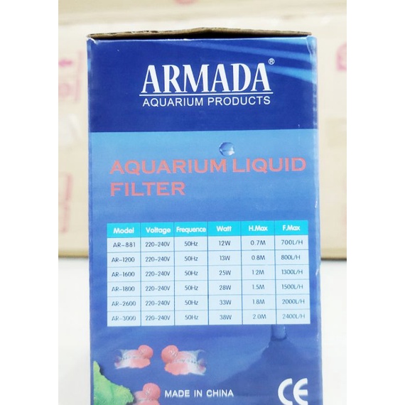 Submersible pump Pompa Aquarium Armada AR 1600
