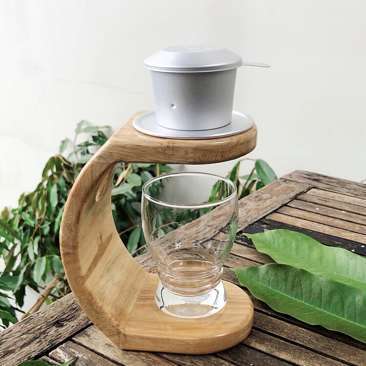 Kệ Giá Đỡ Pha Cà Phê Phin Bằng Gỗ Thủ Công Phong Cách Mộc Độc Đáo.
