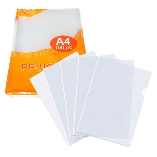 Bìa lá nhựa plus khổ a4 - xấp 100 cái