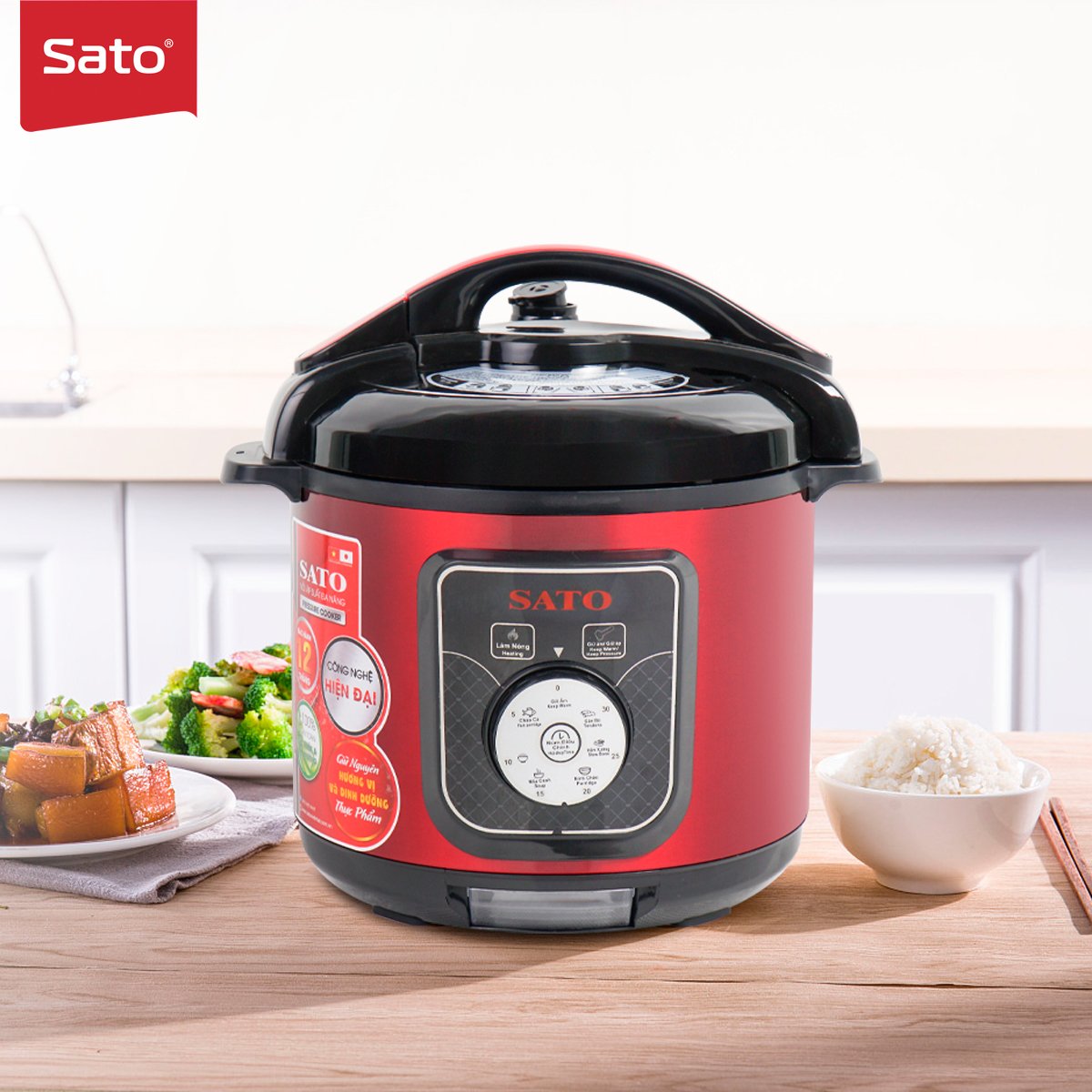Nồi áp suất đa năng 6L Sato 6AS019