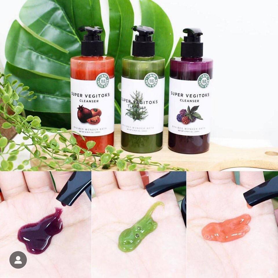 Sữa rửa mặt rau củ thải độc Super Vegitoks Cleanser Wonder Bath 300ml