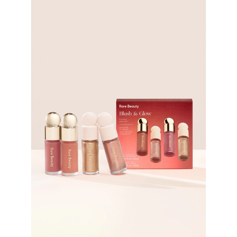 Set má hồng, bắt sáng Rare Beauty 4 món