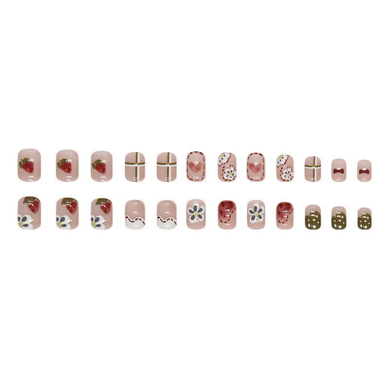 BTS%20%E3%80%90WITH%20GLUE%E3%80%9124Pcs%20Flower%20Painting%20Fake%20Nails%20DIY%20Art%20Design%20False%20Nails%20Wearable%20Nails%20Stylish%20Pattern%20Artificial%20Nails%20-%20Image%205