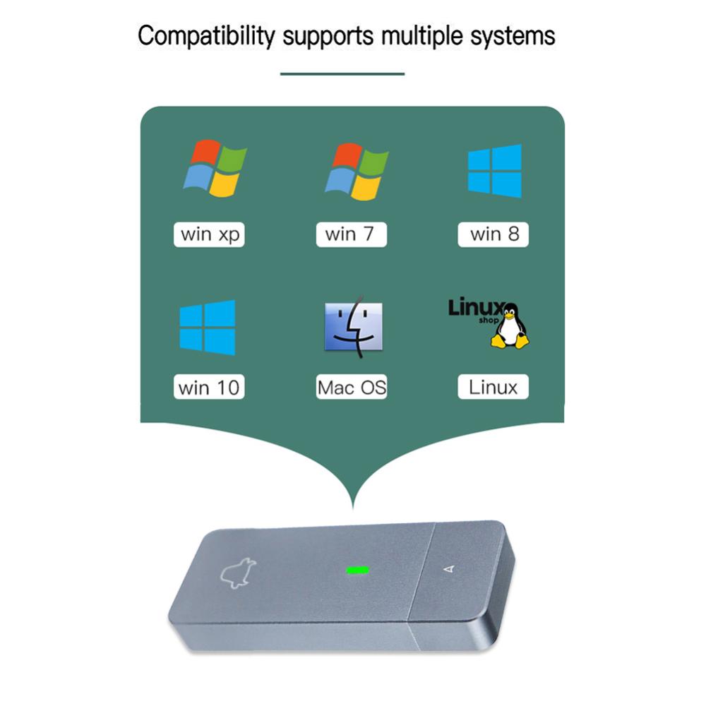 M.2 NVMe 2230 Portable SSD Box JMS583 Solid State Drive Case USB3.2 Gen2 External Hard Disk Box M&B Key for M2 2230 SSD