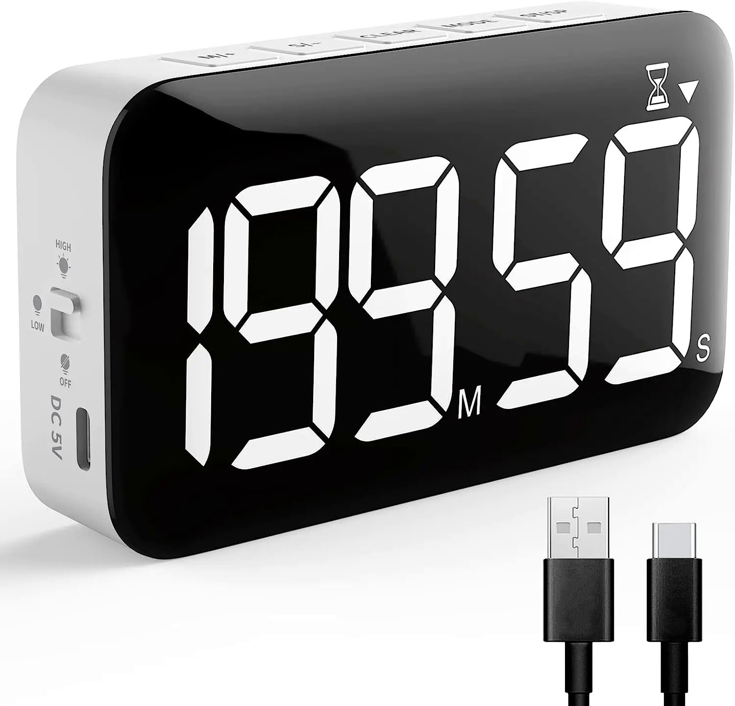 Đồng hồ bấm giờ nhà bếp điện tử kỹ thuật số, lớn, đèn LED, từ tính, đếm ngược, bếp, vòi hoa sen, học tập, đồng hồ bấm giờ. Flowers-78N