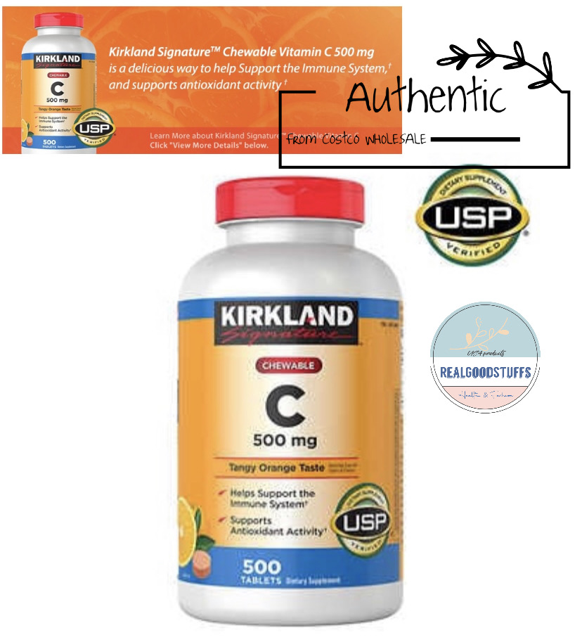 KIRKLAND Signature Vitamin C CHEWABLE 500mg., 500 tablet, from costco USA, antioxidant, immunity