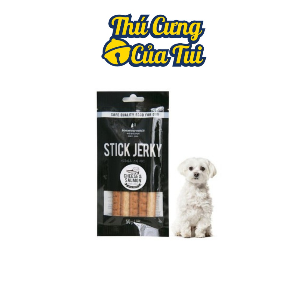 Bánh snack thưởng cho chó thịt bò cừu que bow wow 40g - thú cưng của tui
